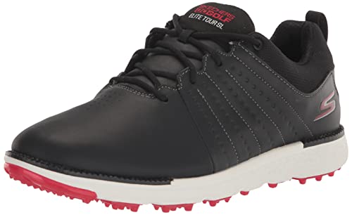 Skechers Mens Elite Tour Sl Waterproof Golf Shoe, Black/Red, 10.5 US von Skechers