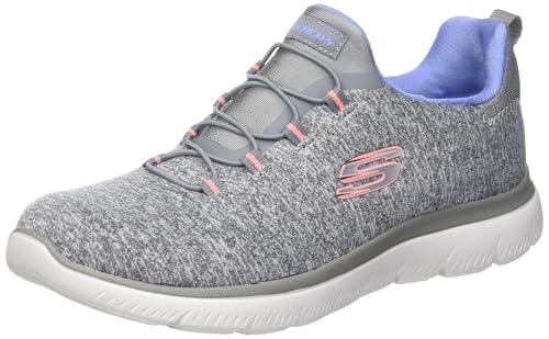 Skechers Women's, Summits - Quick Getaway Sneaker - Wide Width Grey Blue 9.5 W von Skechers