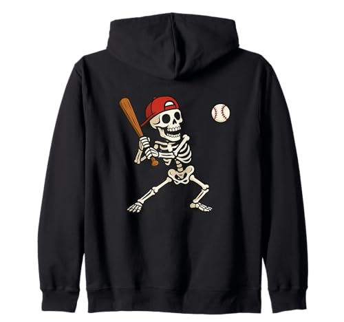 Funny Skeleton Batting Baseball Halloween Men Women Kids Kapuzenjacke Funny Skeleton Batting Baseball Halloween Men Women Kids Kapuzenjacke von Skeleton Baseball Halloween Costume Tee