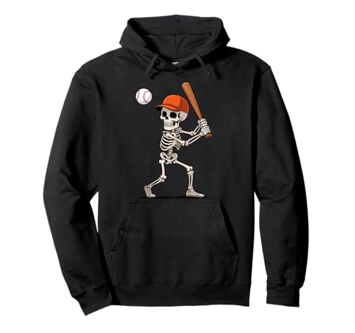 Skelett Baseballspieler Halloween Kostüm Herren Jungen Kinder Pullover Hoodie von Skeleton Baseball Halloween Men Boys Kids Toddlers