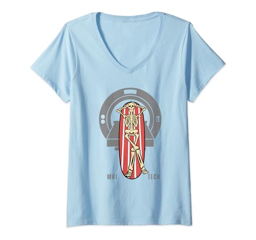 Damen Skeleton Bay MRT Tech Lustiger MRT-Techniker MRT-Techniker T-Shirt mit V-Ausschnitt Damen Skeleton Bay MRT Tech Lustiger MRT-Techniker MRT-Techniker T-Shirt mit V-Ausschnitt von Skeleton Bay MRI Tech Funny MRI Technician MRI Tec