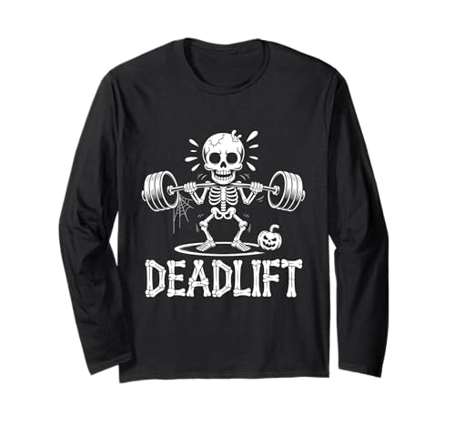 Kreuzheben Skelett Gewichtheben Lustig Gym Halloween Männer Jungen Langarmshirt Kreuzheben Skelett Gewichtheben Lustig Gym Halloween Männer Jungen Langarmshirt von Skeleton Deadlift Gym Workout Fitness Powerlifting