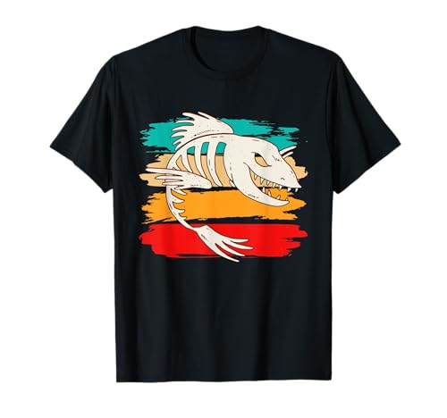 Retro Fische I Paläontologie I Kinder Fisch Fossil T-Shirt von Skeleton Fish Boy & Girl Motif