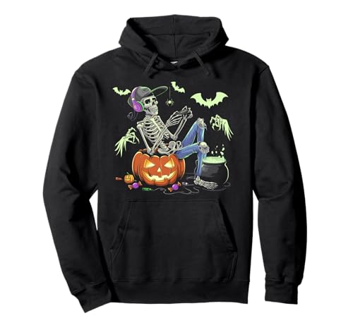 Gamer Skelett Gaming Controller Halloween Shirts Jungen Kinder Pullover Hoodie von Skeleton Gamer Funny Pumpkin Halloween Costume
