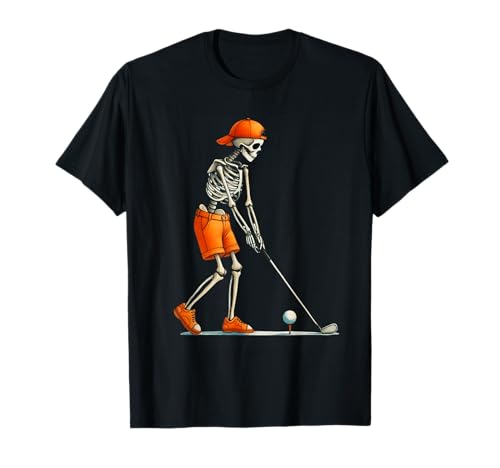 Lustiges Halloween-Skelett spielt Golfspieler Herren Jungen T-Shirt T-Shirt von Skeleton Golfer Halloween Trick or Treat Outfit