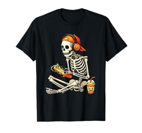 Lustiges Skelett Videospiel Halloween Gaming Gamer Jungen Herren T-Shirt Lustiges Skelett Videospiel Halloween Gaming Gamer Jungen Herren T-Shirt von Skeleton Halloween Gamer Costume