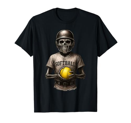 Gruseliges Skelett Softball Skelette Spieler Halloween Frauen T-Shirt Gruseliges Skelett Softball Skelette Spieler Halloween Frauen T-Shirt von Skeleton Softball Halloween Scary Sports
