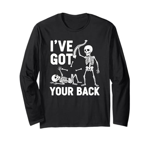 Halloween Skelette Ive Got Your Back Kostüm Herren Damen Kinder Langarmshirt von Skeleton Themed Halloween Outfits Men Women Kids