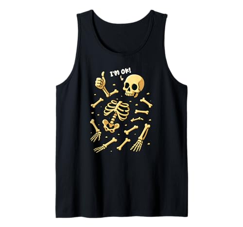 Lustiges Skelett I'm Ok Meme Humor Halloween Männer Frauen Tank Top Lustiges Skelett I'm Ok Meme Humor Halloween Männer Frauen Tank Top von SkeletonAxis1