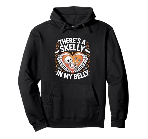 There Skelly In My Belly Skelett Frauen Halloween Schwangerschaft Pullover Hoodie There Skelly In My Belly Skelett Frauen Halloween Schwangerschaft Pullover Hoodie von Skelly In My Belly Pregnant Halloween Announcement