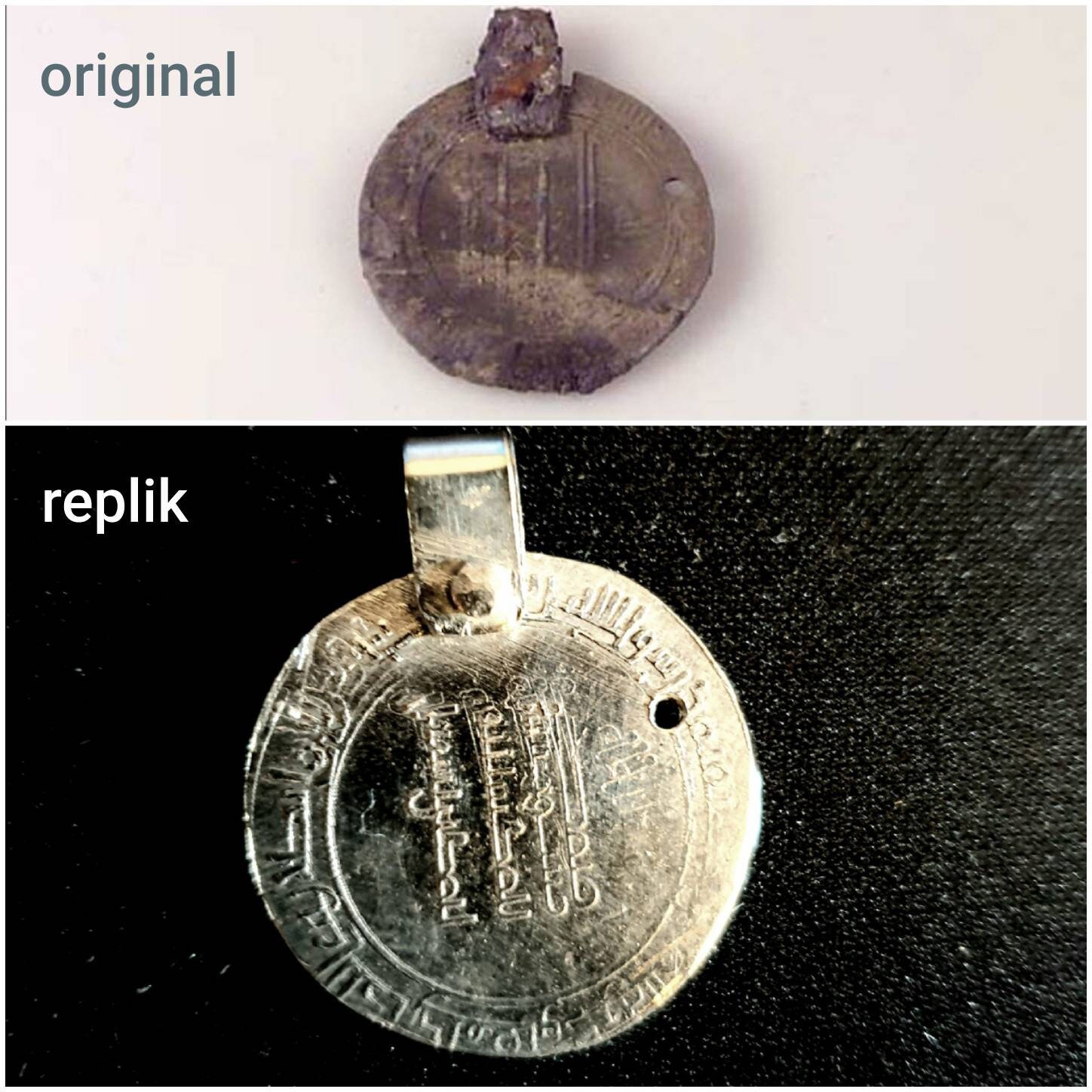 Münzanhänger, Amulett, Replik Birka Dirham Münzanhänger, Amulett, Replik Birka Dirham von SkelmirsWerkstatt