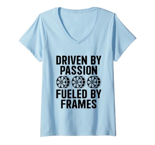 Damen Angetrieben von Leidenschaft, angetrieben von Frames Animation Draw Animate T-Shirt mit V-Ausschnitt Damen Angetrieben von Leidenschaft, angetrieben von Frames Animation Draw Animate T-Shirt mit V-Ausschnitt von Sketching Animation Gifts For Drawing Animators