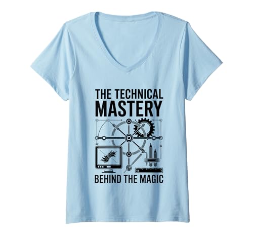 Damen Die technische Meisterschaft hinter The Magic Animation Animate T-Shirt mit V-Ausschnitt Damen Die technische Meisterschaft hinter The Magic Animation Animate T-Shirt mit V-Ausschnitt von Sketching Animation Gifts For Drawing Animators