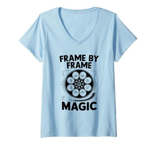 Damen Frame By Frame Magic Animation Zeichnen Sketch Animate T-Shirt mit V-Ausschnitt Damen Frame By Frame Magic Animation Zeichnen Sketch Animate T-Shirt mit V-Ausschnitt von Sketching Animation Gifts For Drawing Animators