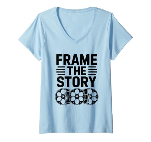 Damen Frame The Story Animation Zeichnen Sketch Animate Storytelling T-Shirt mit V-Ausschnitt Damen Frame The Story Animation Zeichnen Sketch Animate Storytelling T-Shirt mit V-Ausschnitt von Sketching Animation Gifts For Drawing Animators