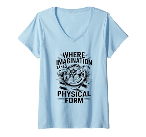 Damen Wo Fantasie physische Form annimmt Animation Draw Animate T-Shirt mit V-Ausschnitt Damen Wo Fantasie physische Form annimmt Animation Draw Animate T-Shirt mit V-Ausschnitt von Sketching Animation Gifts For Drawing Animators