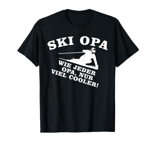 Lustiger Ski Opa Spruch, Skiing Geschenk, Herren Skifahrer T-Shirt von Ski Grandpa Geschenk