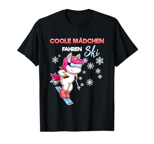 Coole Mädchen Fahren Ski Skifahrer Spruch Lustig T-Shirt von Ski Outfit Damen Skifahrerin Geschenk