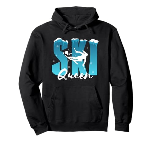 Ski Queen Skifahren Mädchen Pullover Hoodie von Ski Queen Art Ideas
