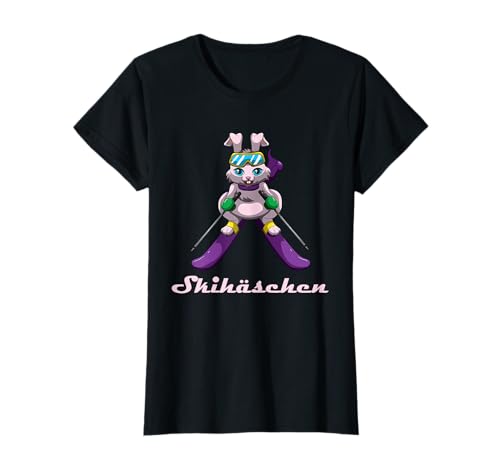 Skihäschen Winter Sport Ski Hase Skifahrer Frauen Mädchen T-Shirt von Ski & Snowboard Wintersport Kleidung