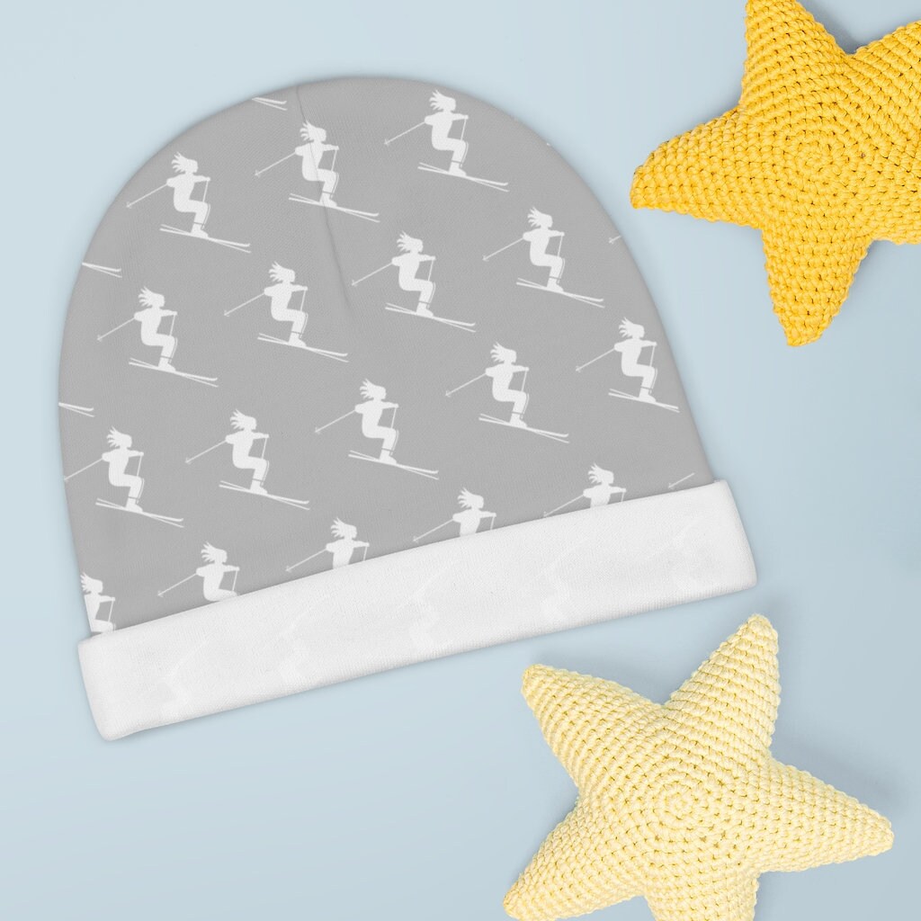Graue Babymütze, Skifahrer, Inspirierte Slouchy Mütze, Weiche Und Dehnbare Neugeborenen-Baby-Dusche-Geschenk Graue Babymütze, Skifahrer, Inspirierte Slouchy Mütze, Weiche Und Dehnbare Neugeborenen-Baby-Dusche-Geschenk von SkiStuffStore