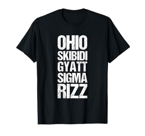 Ohio Skibidi Gyatt Sigma Rizz Kinder Jugend Beliebtes Slang Meme T-Shirt von Skibidi Funny Ohio Humor Rizz Meme Lovers