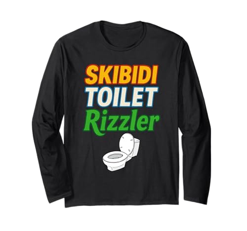 Skibidi Toiletten-Rizzler Meme Kids Teens Gamers Langarmshirt Skibidi Toiletten-Rizzler Meme Kids Teens Gamers Langarmshirt von Skibidi Toilet Giga Core Collective