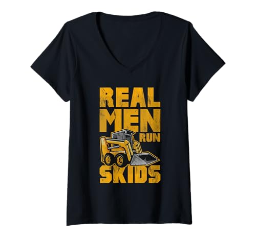 Damen Echtes Runskid-Design für Herren T-Shirt mit V-Ausschnitt Damen Echtes Runskid-Design für Herren T-Shirt mit V-Ausschnitt von Skid SMotiver Style