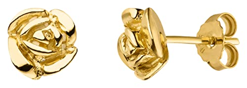 Rosen Ohrstecker Silber Goldschmiedearbeit (Sterling Silber 925) Damen Ohrringe von Skielka Designschmuck