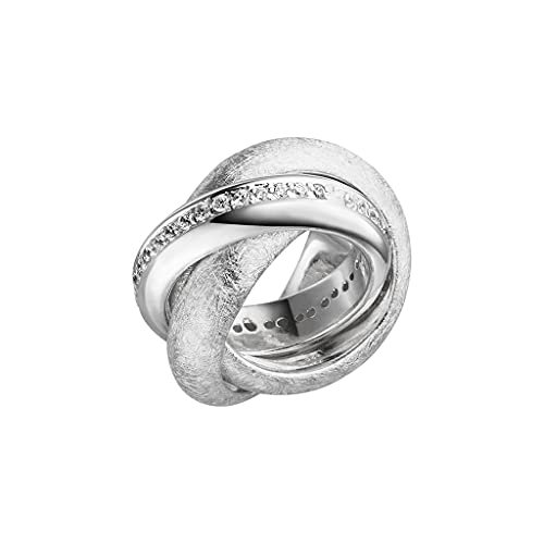 Silber Ring schwerer Dreier Zirkonia (Sterling Silber 925) RingSize 60 (19.1) von Skielka Designschmuck