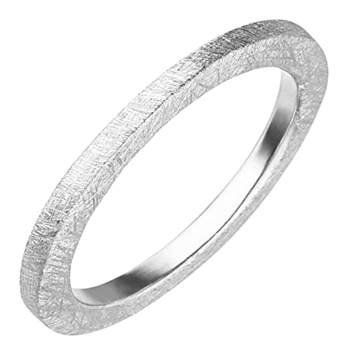 Silberring Goldschmiedearbeit aus Deutschland (Sterling Silber 925) 2 mm breit (64 (20.4)) von Skielka Designschmuck
