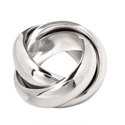 massiver 3er Ring Goldschmiedearbeit aus Deutschland (Sterling Silber 925) 16 mm Rollring Spielring Dreierring 3-fach Ring Dreier 3-er Damen Herren von Skielka Designschmuck