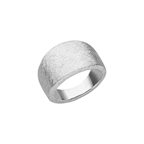 massiver Silber Ring hochwertige Goldschmiedearbeit aus Deutschland (Sterling Silber 925, mattiert) 15 mm breit Damen Ring (64 (20.4)) von Skielka Designschmuck