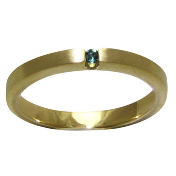 Gold Ring Mit Natürlichem Alexandrit 2 Mm | Gelbgold 585 Intensivem Farbwechsel - Hochwertige Goldschmiedearbeit von SkielkaDesignschmuck