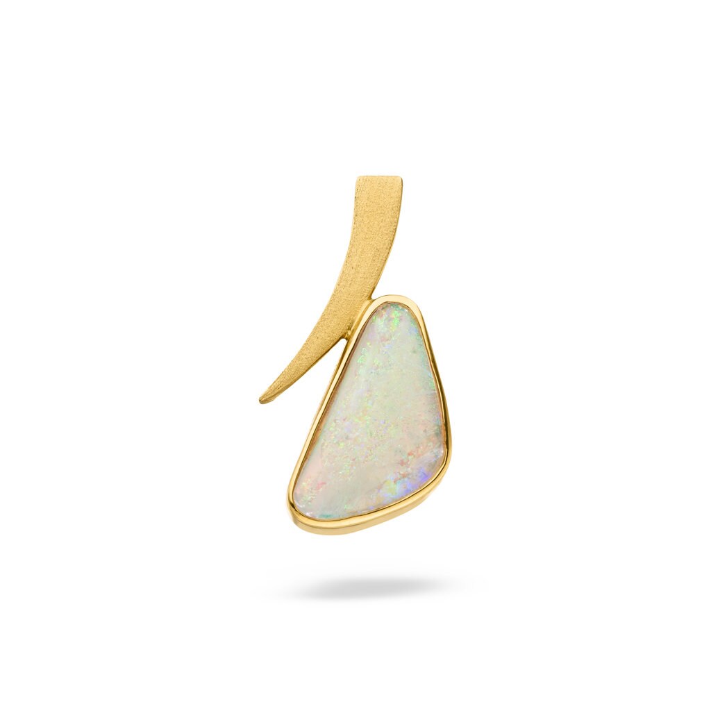 Opal Gold Anhänger 3, 5 Ct. | Gelbgold 585 Hochwertige Goldschmiedearbeit Aus Deutschland von SkielkaDesignschmuck