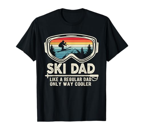Retro Sunset Ski Mama Winter Skifahren Skifahrer Vater Vintage Ski T-Shirt von Skiing Retro Skier vintage ski lover apparel