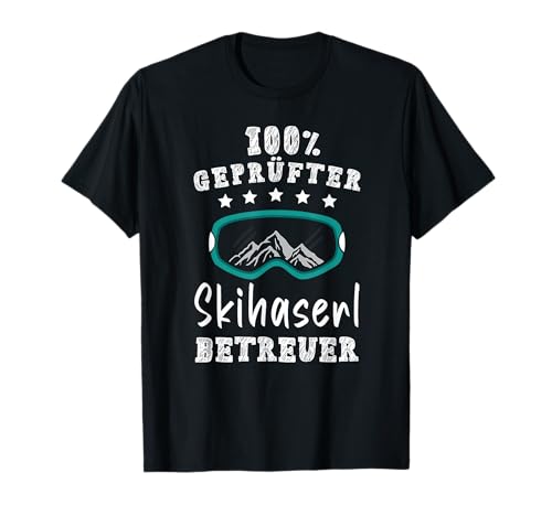 Herren 100% offizielle Skihaserl Carrier Skibunny Apres Ski Party T-Shirt von Skilehrer Apres Ski Party Skihase Designs