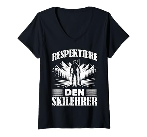 Damen Skifahrer RESPEKTIERE DEN SKILEHRER LUSTIG Skifahren Trainer T-Shirt mit V-Ausschnitt Damen Skifahrer RESPEKTIERE DEN SKILEHRER LUSTIG Skifahren Trainer T-Shirt mit V-Ausschnitt von Skilehrer Shirt Skifahrer Lustig Skifahren Trainer