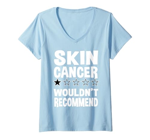 Damen Hautkrebs wird nicht empfohlen T-Shirt mit V-Ausschnitt Damen Hautkrebs wird nicht empfohlen T-Shirt mit V-Ausschnitt von Skin Cancer Awareness Month Support Design