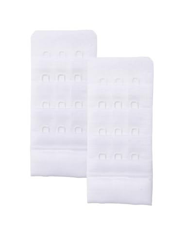 Skin Wrap Accessories BH Verlängerung 2er-Set BH Verschluss Erweiterung Bra Extender BH Verschluss Verlängerung 1er, 2er oder 3er Haken in Schwarz Weiß Haut von Skin Wrap