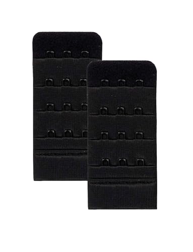 Skin Wrap Accessories BH Verlängerung 2er-Set BH Verschluss Erweiterung Bra Extender BH Verschluss Verlängerung 1er, 2er oder 3er Haken in Schwarz Weiß Haut von Skin Wrap
