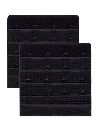 Skin Wrap Accessories BH Verlängerung 2er-Set BH Verschluss Erweiterung Bra Extender BH Verschluss Verlängerung 1er, 2er oder 3er Haken in Schwarz Weiß Haut von Skin Wrap