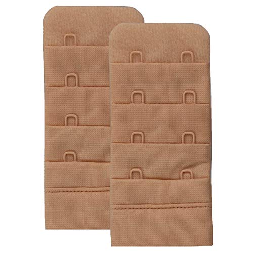 Skin Wrap Accessories BH Verlängerung 2er-Set BH Verschluss Erweiterung Bra Extender BH Verschluss Verlängerung 1er, 2er oder 3er Haken in Schwarz Weiß Haut von Skin Wrap