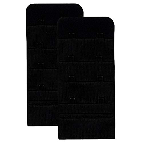 Skin Wrap Accessories BH Verlängerung 2er-Set BH Verschluss Erweiterung Bra Extender BH Verschluss Verlängerung 1er, 2er oder 3er Haken in Schwarz Weiß Haut von Skin Wrap