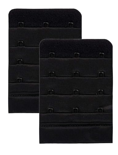 Skin Wrap Accessories BH Verlängerung 2er-Set BH Verschluss Erweiterung Bra Extender BH Verschluss Verlängerung 1er, 2er oder 3er Haken in Schwarz Weiß Haut von Skin Wrap