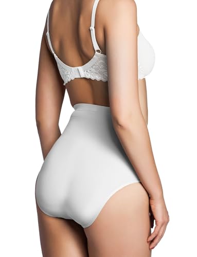 Skin Wrap Shapewear Damen - Bauchweg Unterhose Damen Figurformende Unterwäsche - Seamless Miederhose Bauch Weg - leicht & formend in Weiß Größe XL von Skin Wrap