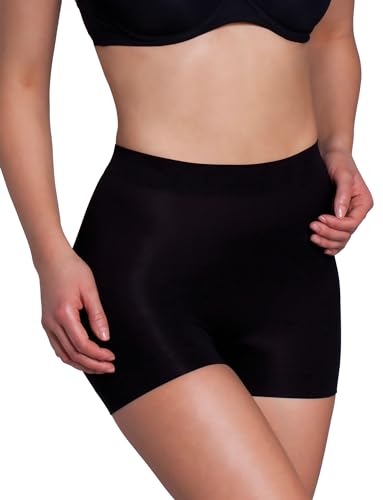 Skin Wrap Shapewear Damen - Panty Damen (S-2XL) Body Shaper Damen Bauchweg Unterhose Damen - nahtlos & formend, Farbe:Schwarz (BK), Größe:M von Skin Wrap