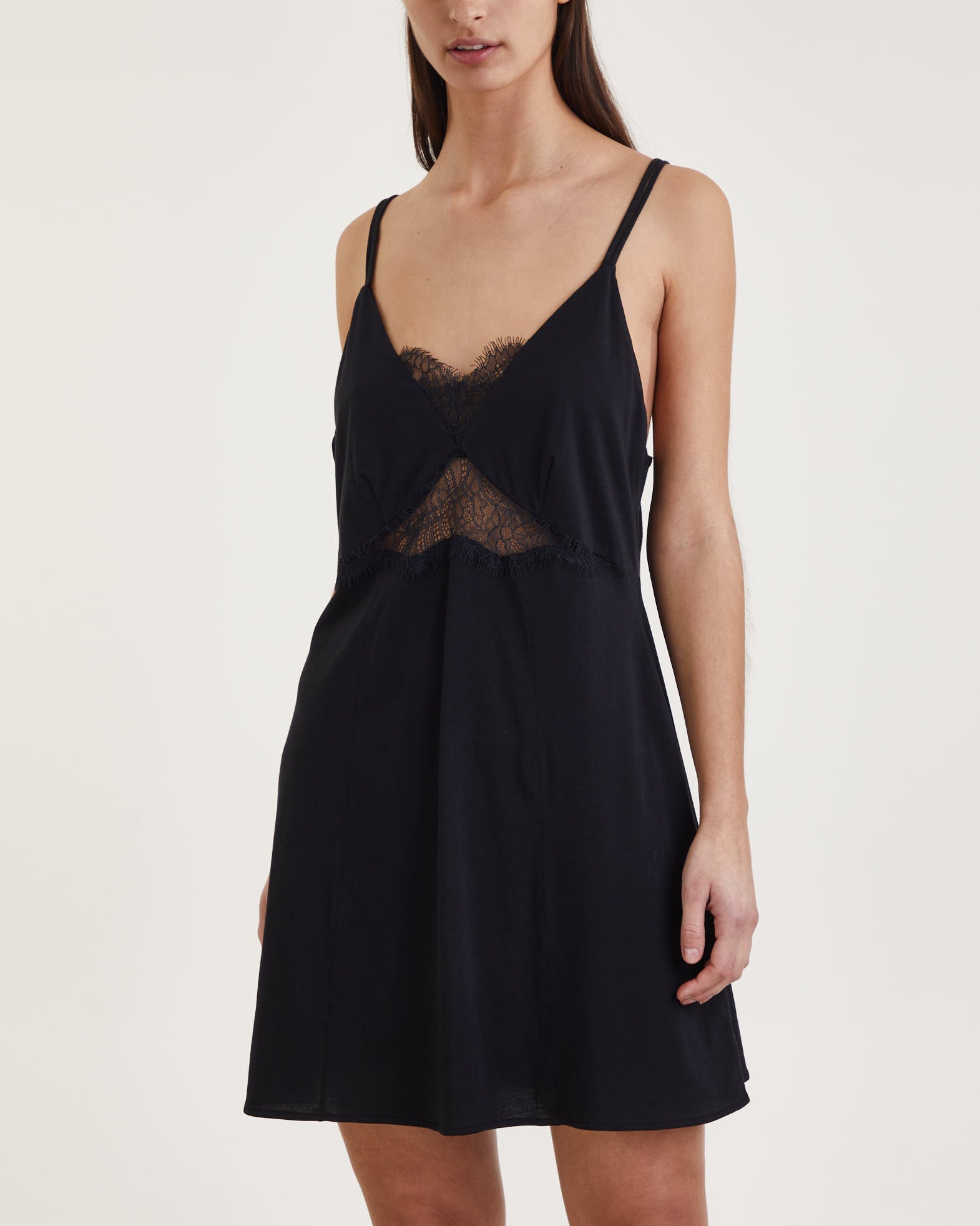 Skin Dress Mara Slip Black von Skin