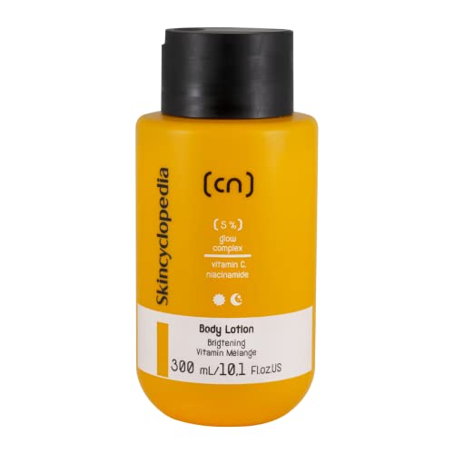 Skincyclopedia - Glow Bodylotion, Körperlotion mit Vitamin C und Niacinamide, Body Lotion, Feuchtigkeitslotion für Damen und Herren, Pflegelotion, dermatologisch getestet, 300ml von Skincyclopedia