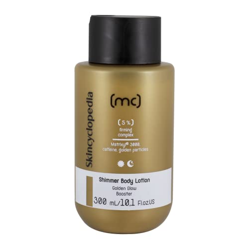 Skincyclopedia Bodylotion mit Peptiden, Koffein und Goldpartikeln, Körperlotion, Golden Glow Body Lotion, Feuchtigkeitslotion für Damen und Herren, Pflegelotion, Dermatologisch getestet, 300ml von Skincyclopedia